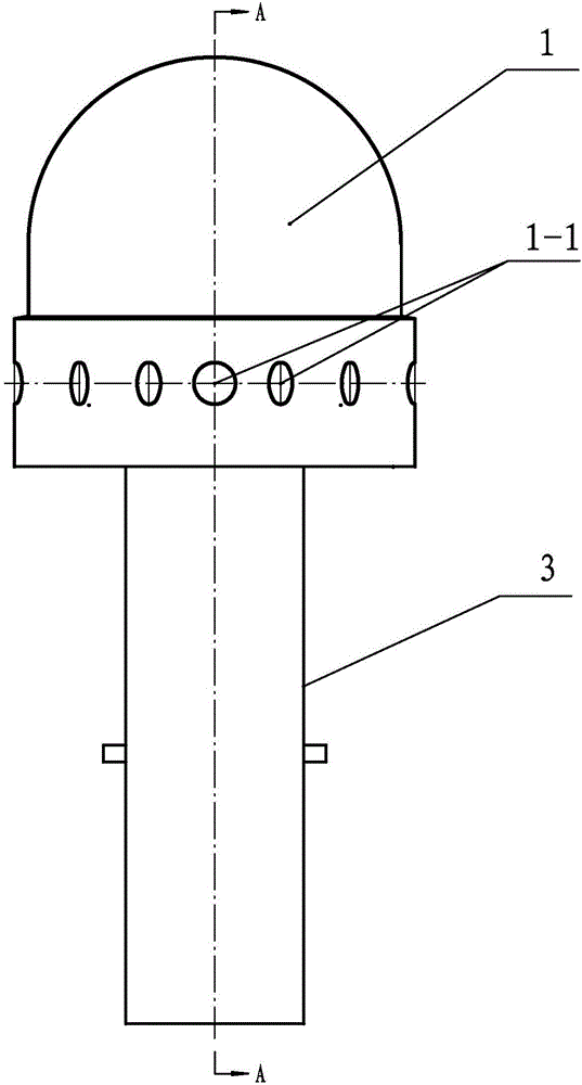 Bell jar type wind cap for environment-friendly energy-saving circulating fluidized bed boiler