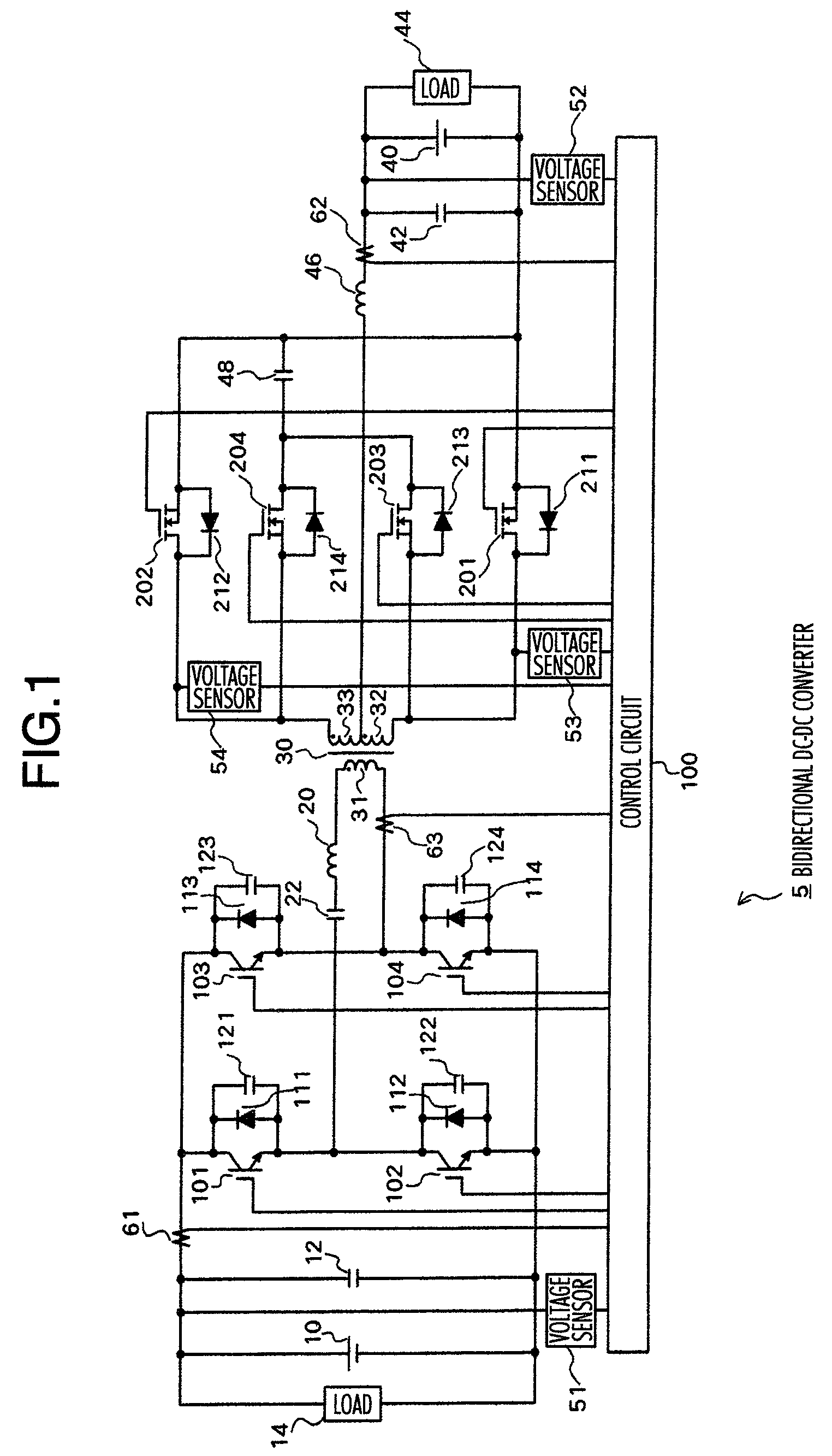 Bi-directional DC-DC converter and method for controlling the same