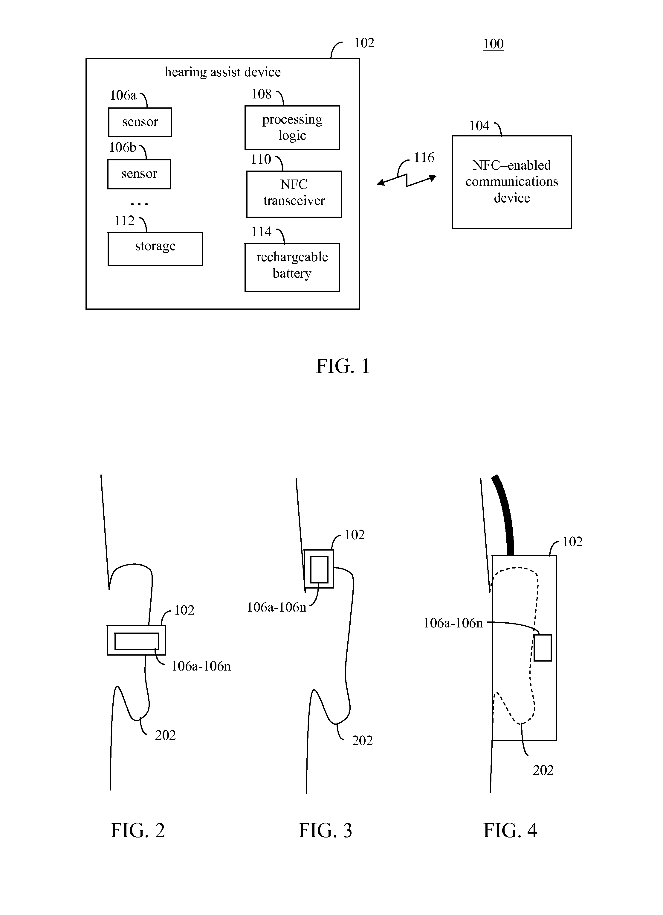 Hearing assist device with external operational support