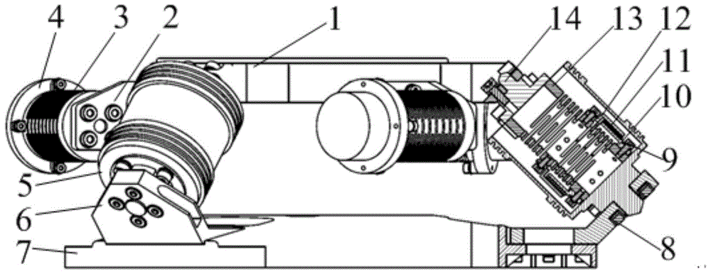 Micro-vibration isolation and vibration absorption combined vibration reduction device for satellite flywheel