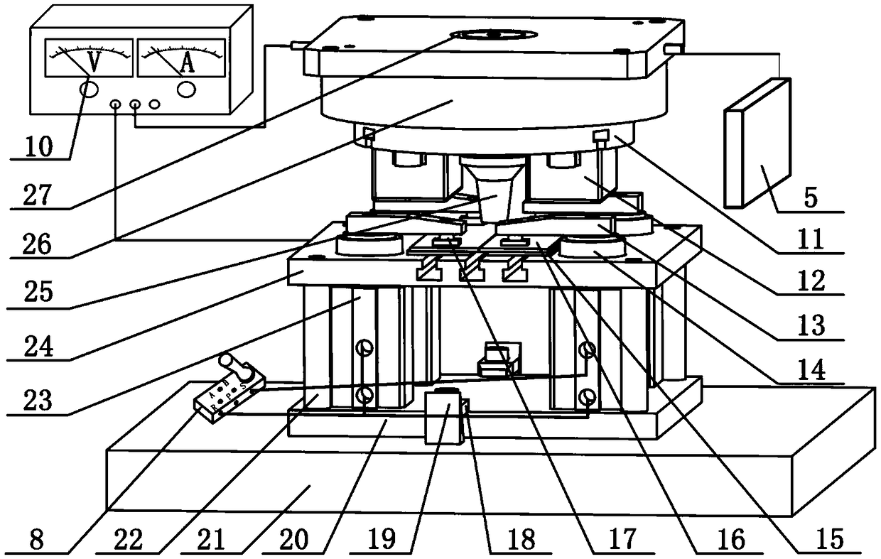 Rotary electric field and magnetic field synchronously assisted laser welding device and method