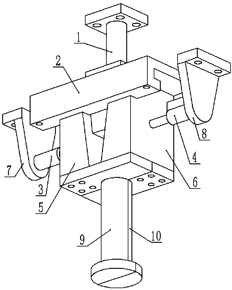 Parallel die parting multidirectional loading rotary extrusion forming die and die opening method