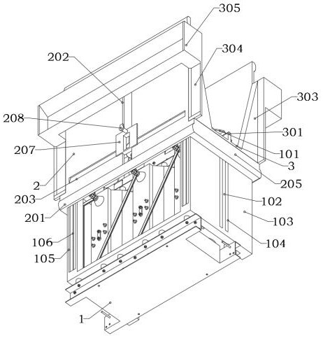 Outdoor three-phase transformer with passive protection mechanism