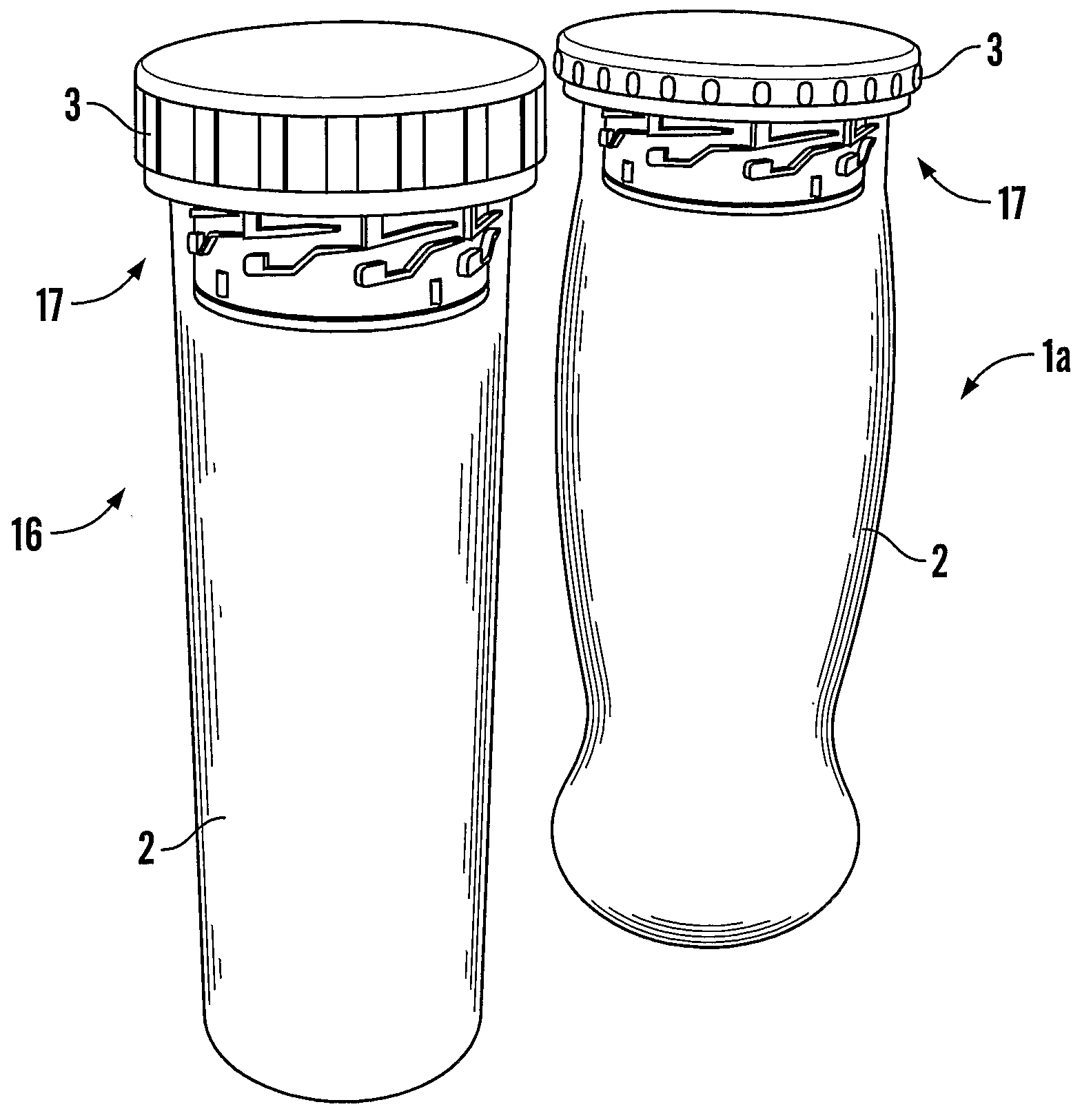 Container with Securement for a Cap