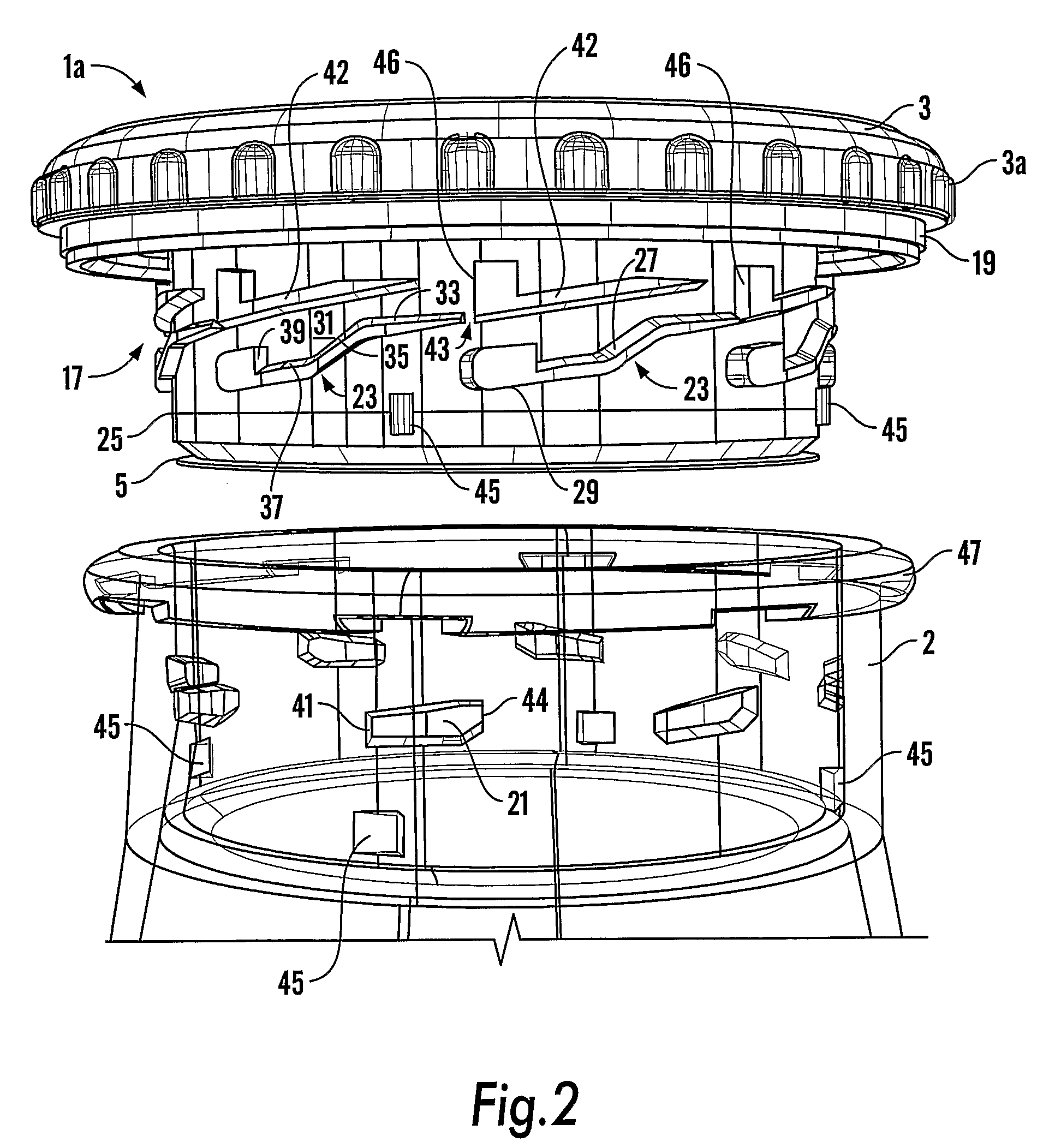 Container with Securement for a Cap