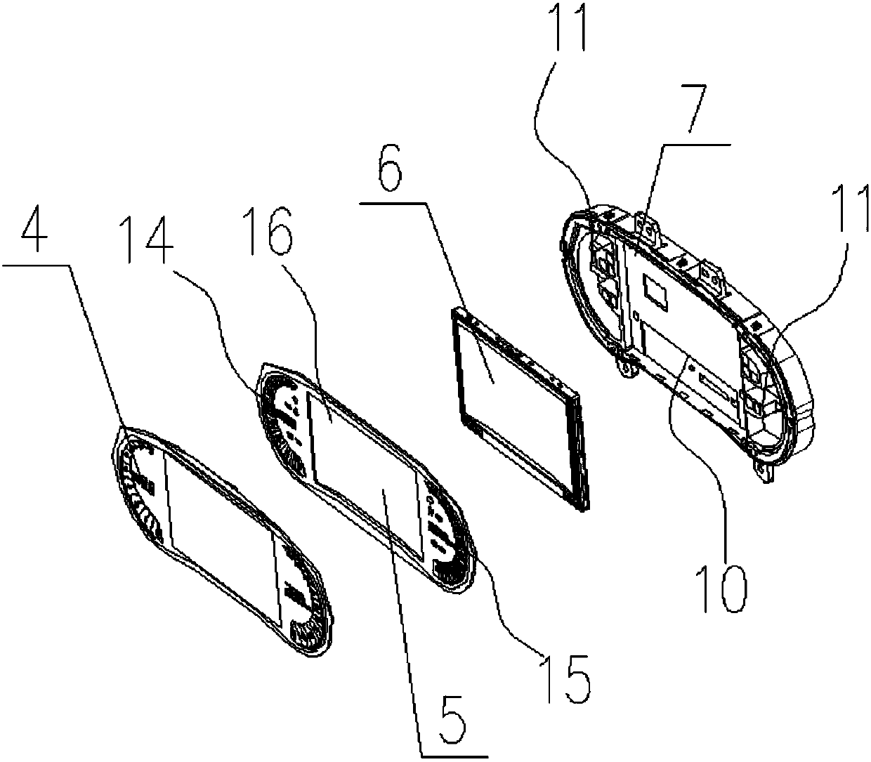 Segment code screen and colored liquid crystal display screen combined display device