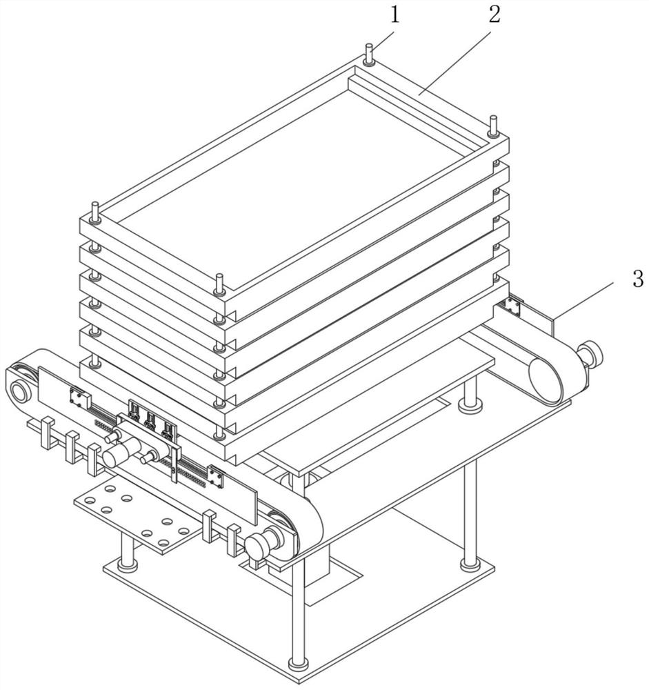 Automatic tray separating and conveying device