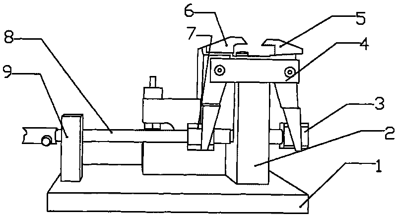 Silk pole clamping device