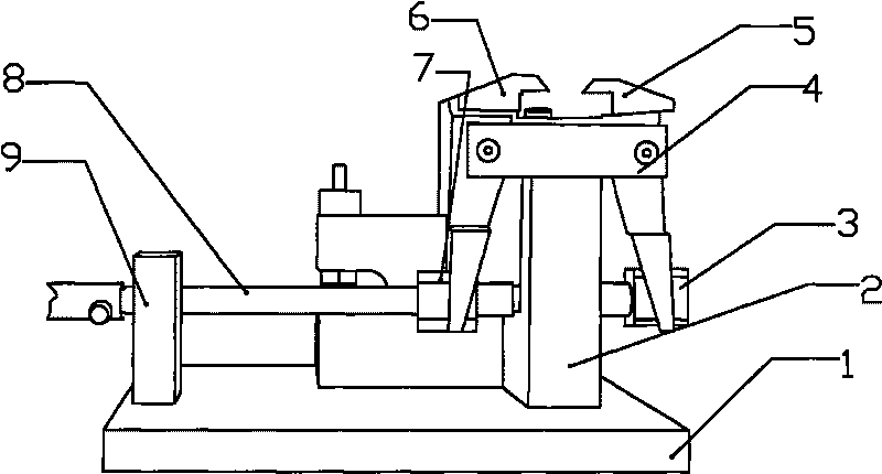 Silk pole clamping device