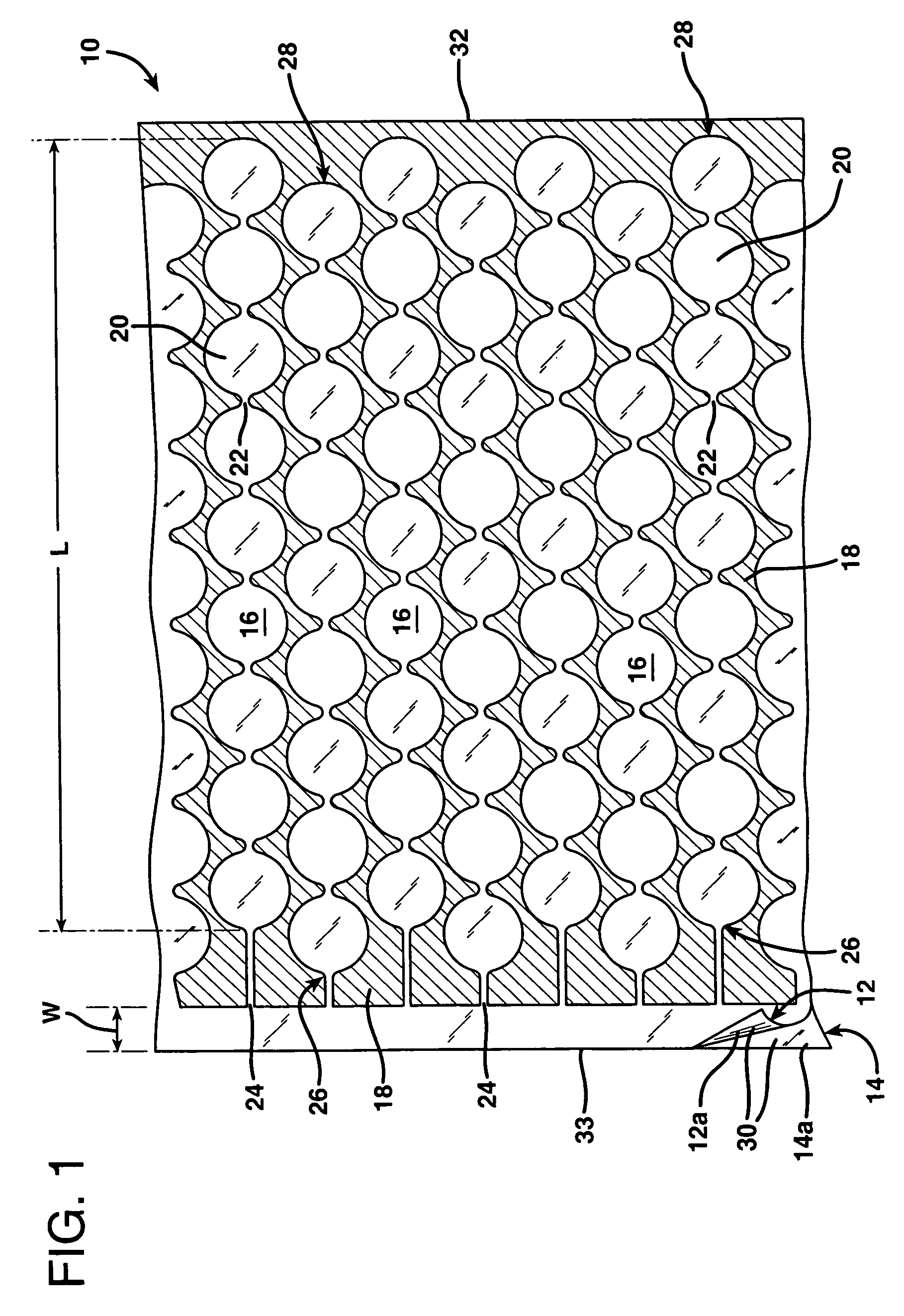 Apparatus and method for forming inflated chambers