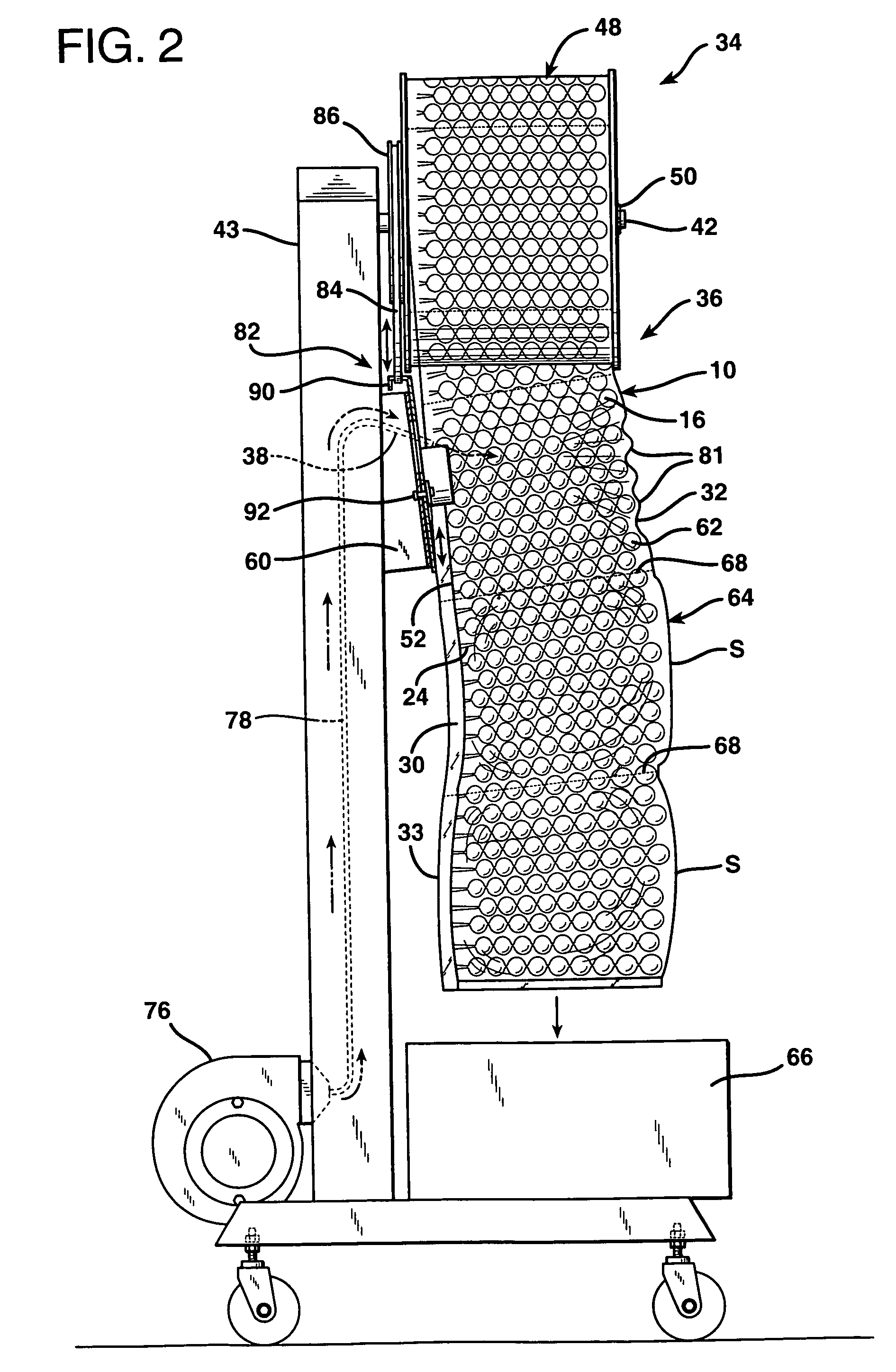 Apparatus and method for forming inflated chambers