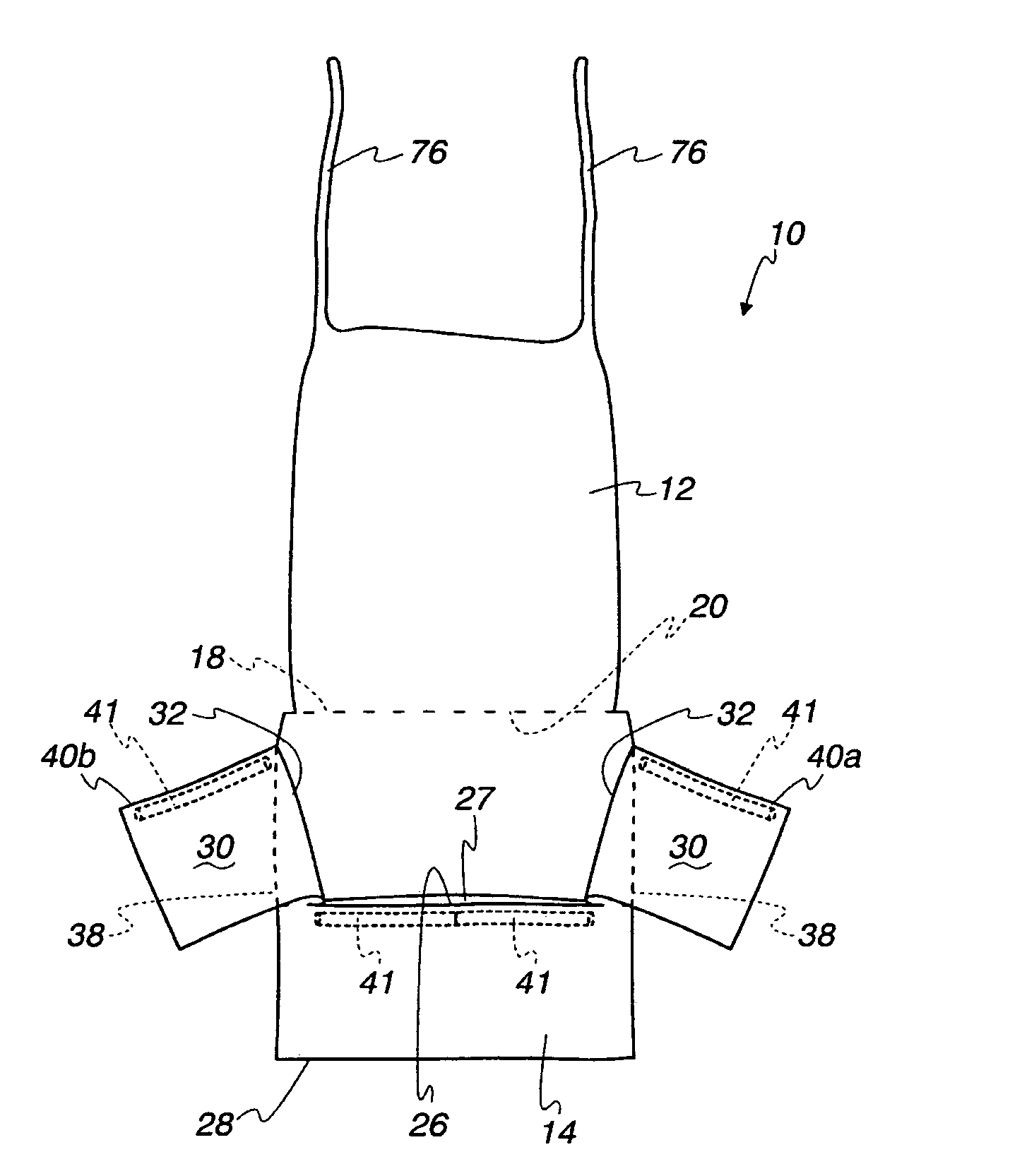 Bib/carrying-receptacle