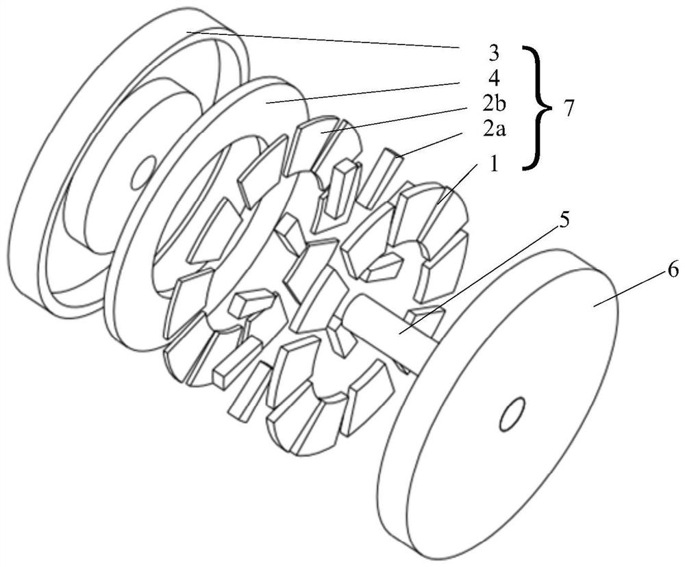 An axial magnetic field permanent magnet motor combined magnetization type permanent magnet built-in rotor