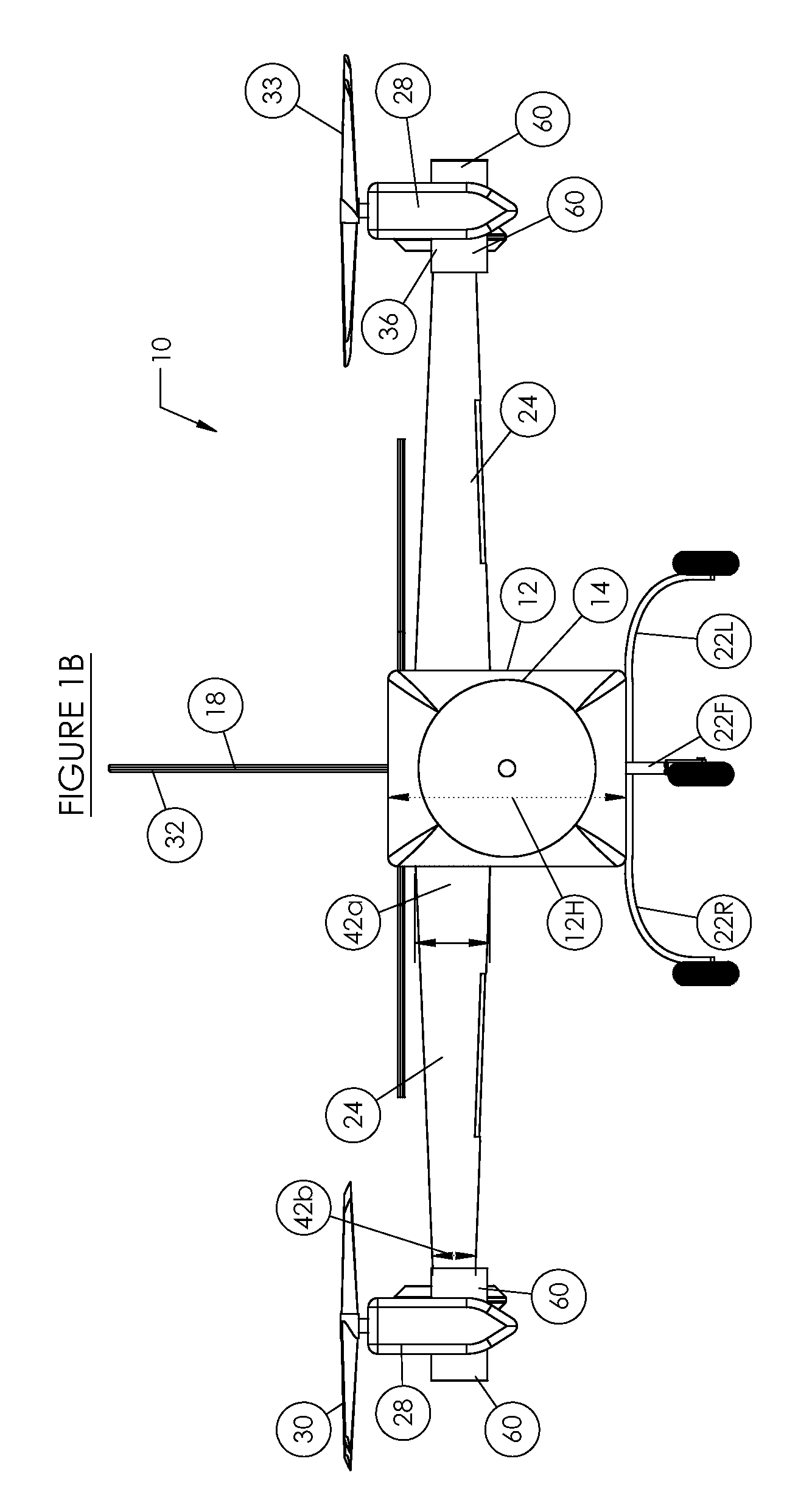 Aircraft with wings and movable propellers