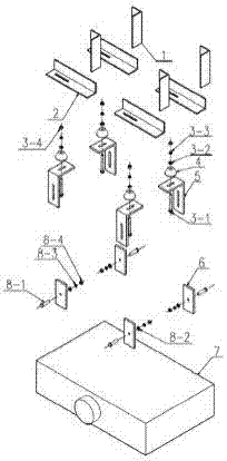 Multipurpose elastic and adjustable ventilation terminal seat frame of engineering ship