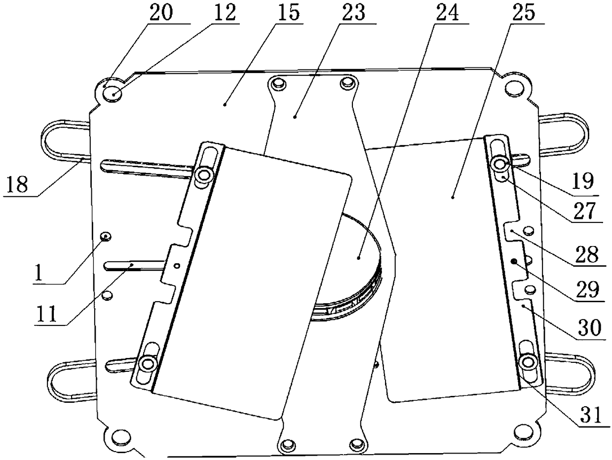 Stage lamp imaging cutting disc upper module