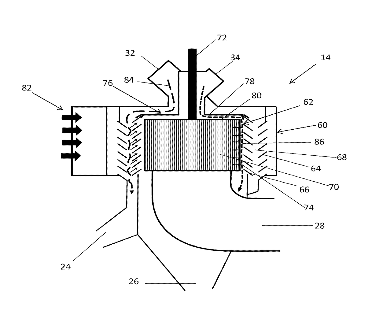 Grinding system for grinding a material to be ground, and method for grinding a material to be ground