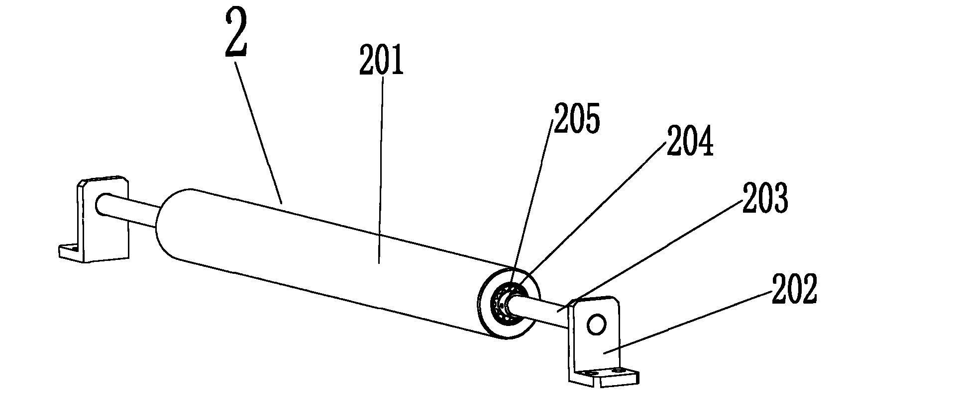 Coiled material conveying and tensioning device