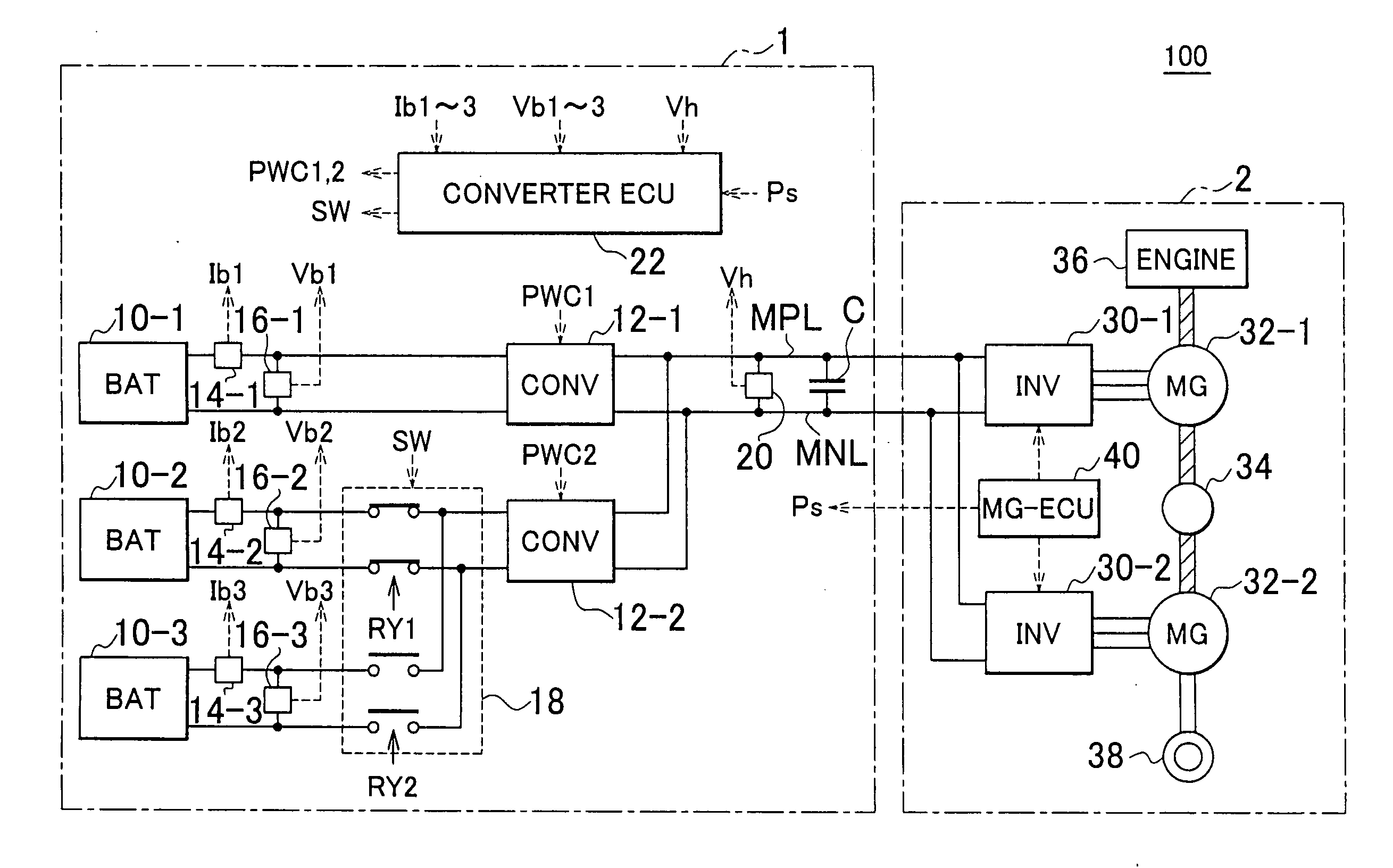 Power supply system, vehicle having power supply system, and control method of power supply system