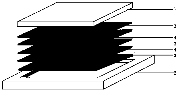 Method for preparing continuous carbon fiber enhanced polyether-ether-ketone matrix fiber metal laminates