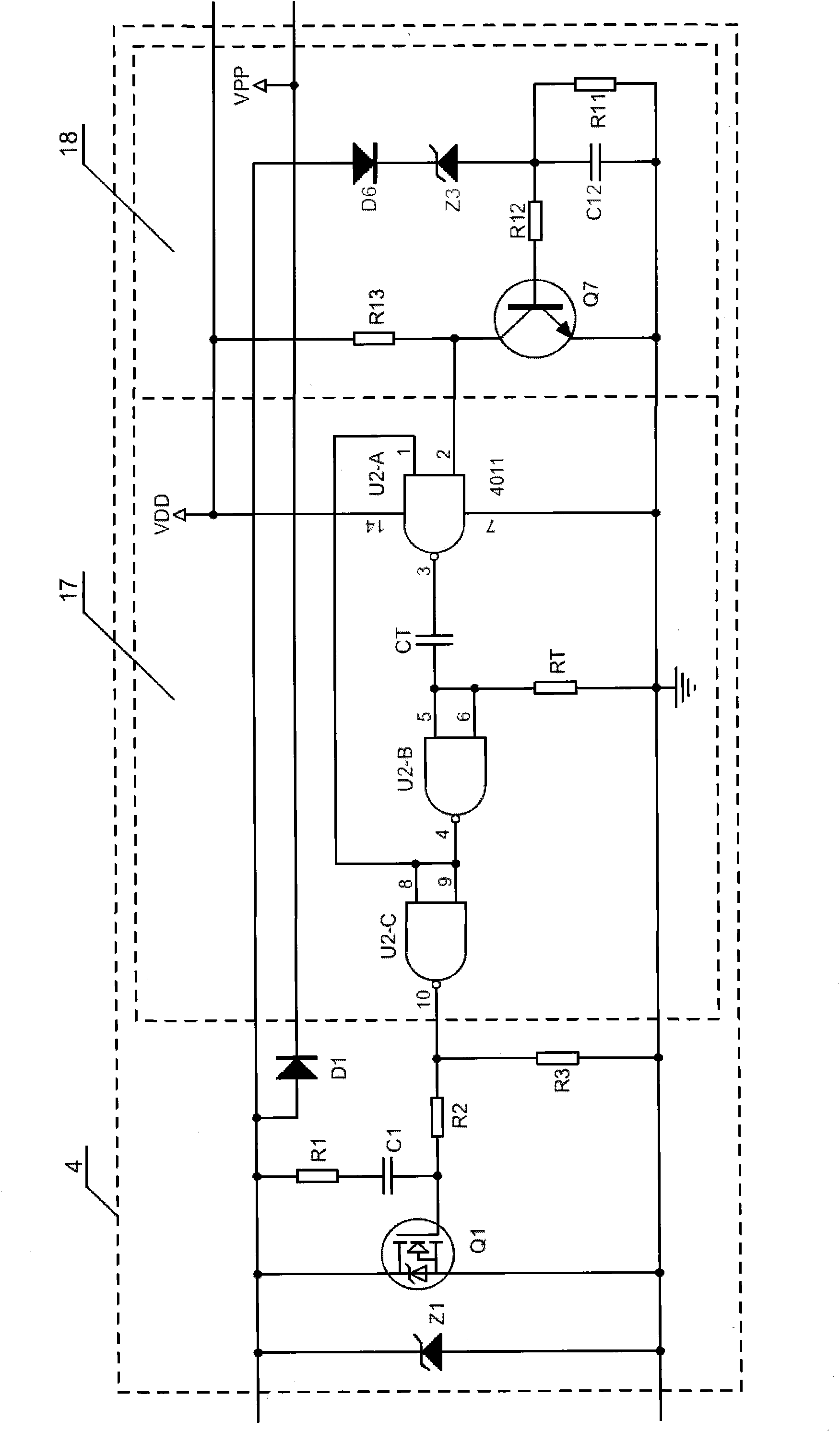 Solution to working power supply and power of two-wire-system electronic switch