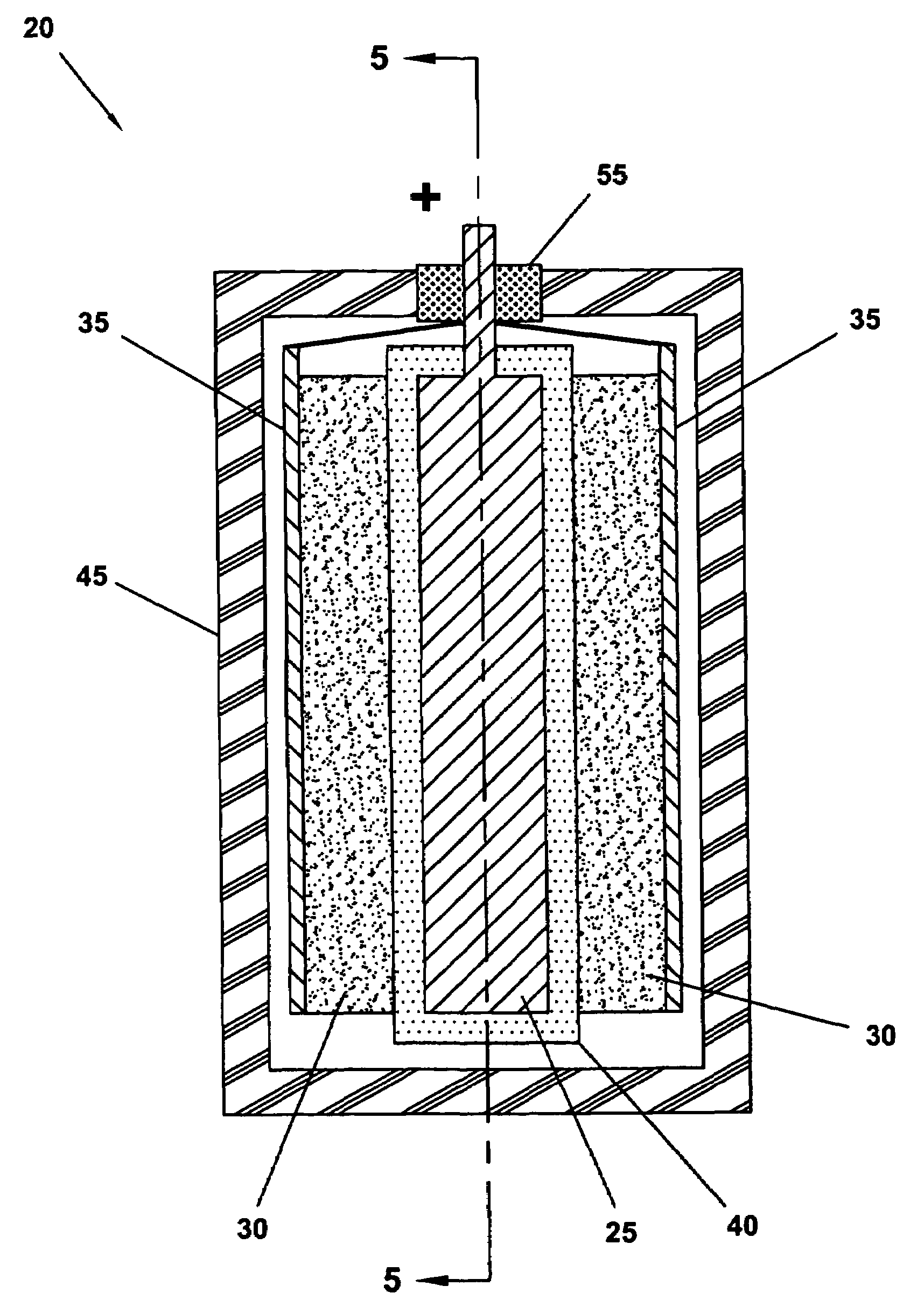 Current collector for a double electric layer capacitor