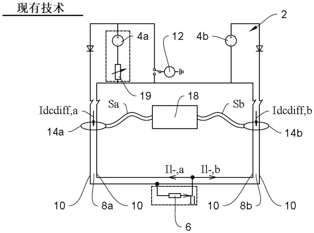 System and method for locating insulation faults in redundant dc power supply systems connected with diodes