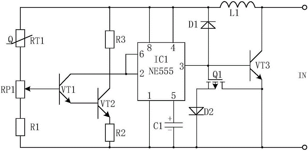 Triode composition constant-current winding type auto-control preheating burner