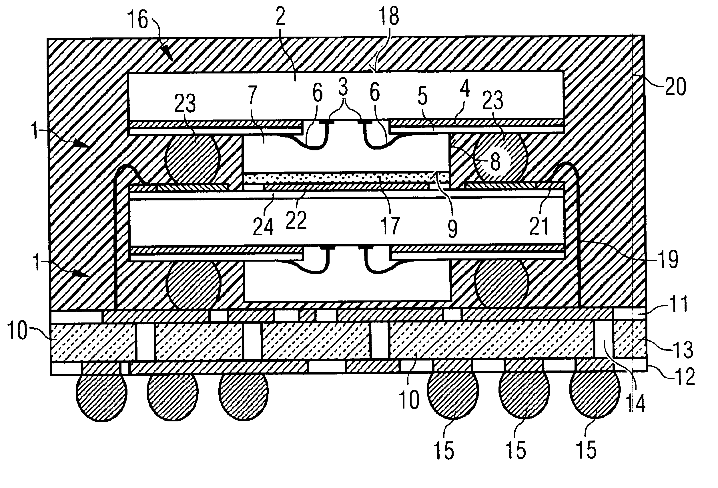 Stack arrangement of a memory module