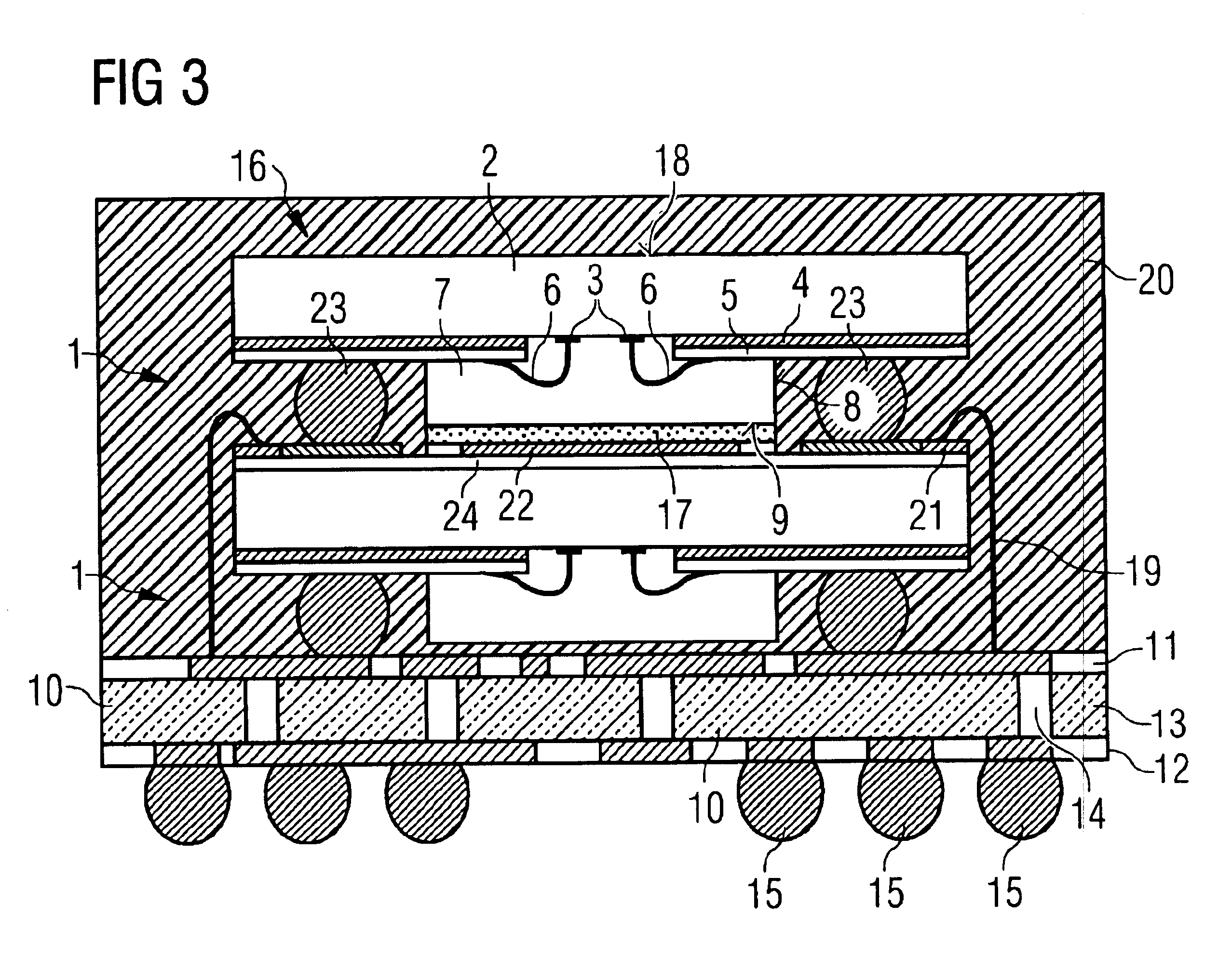 Stack arrangement of a memory module