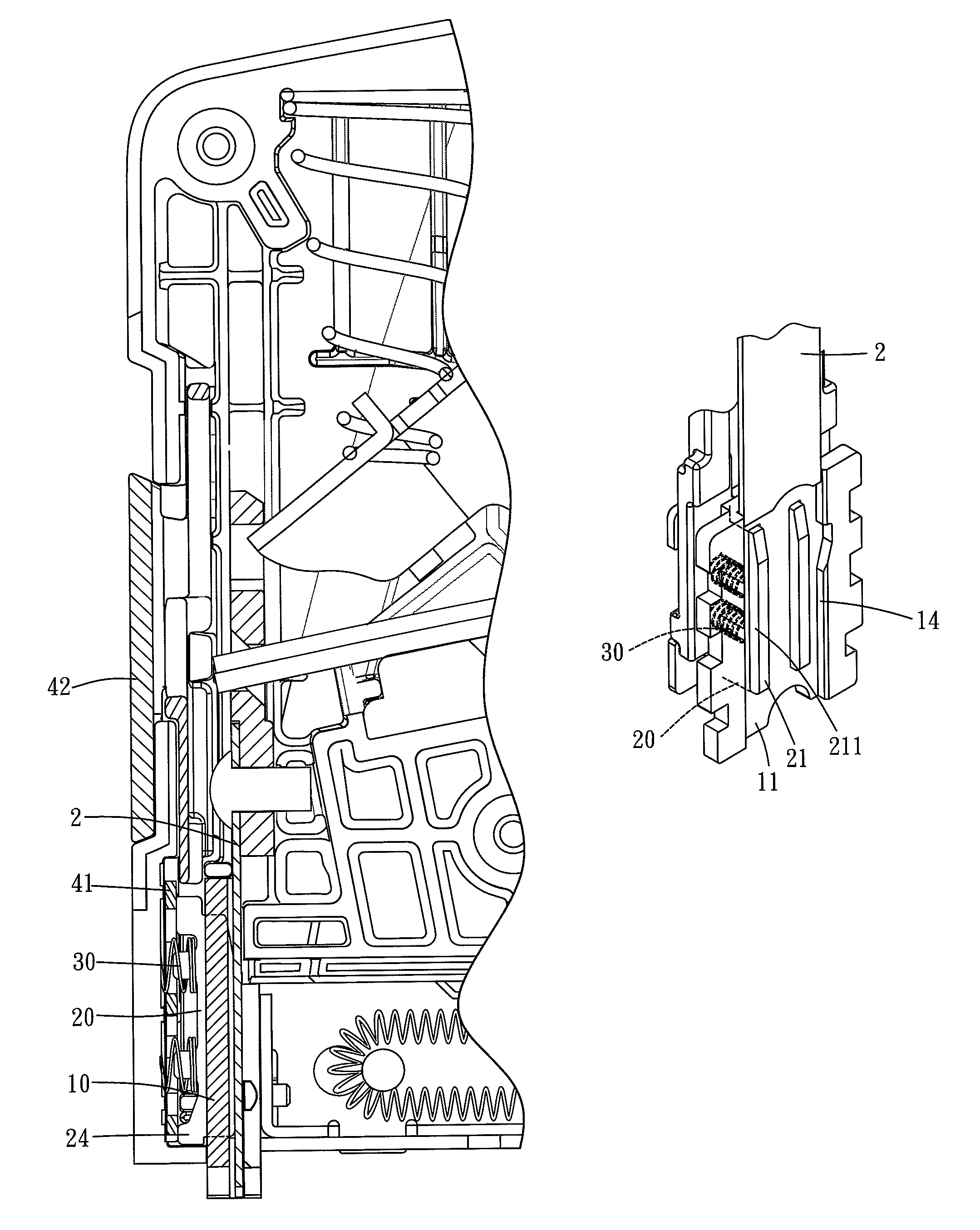 Nail guiding structure and nail gun comprising the same