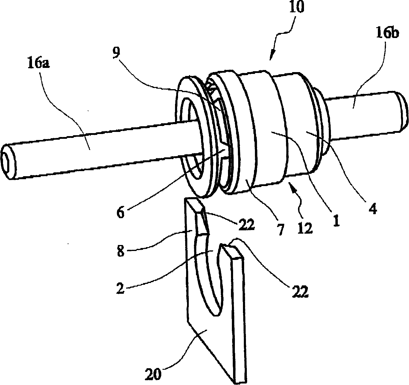 Anchoring means for the sheath of a bowden cable