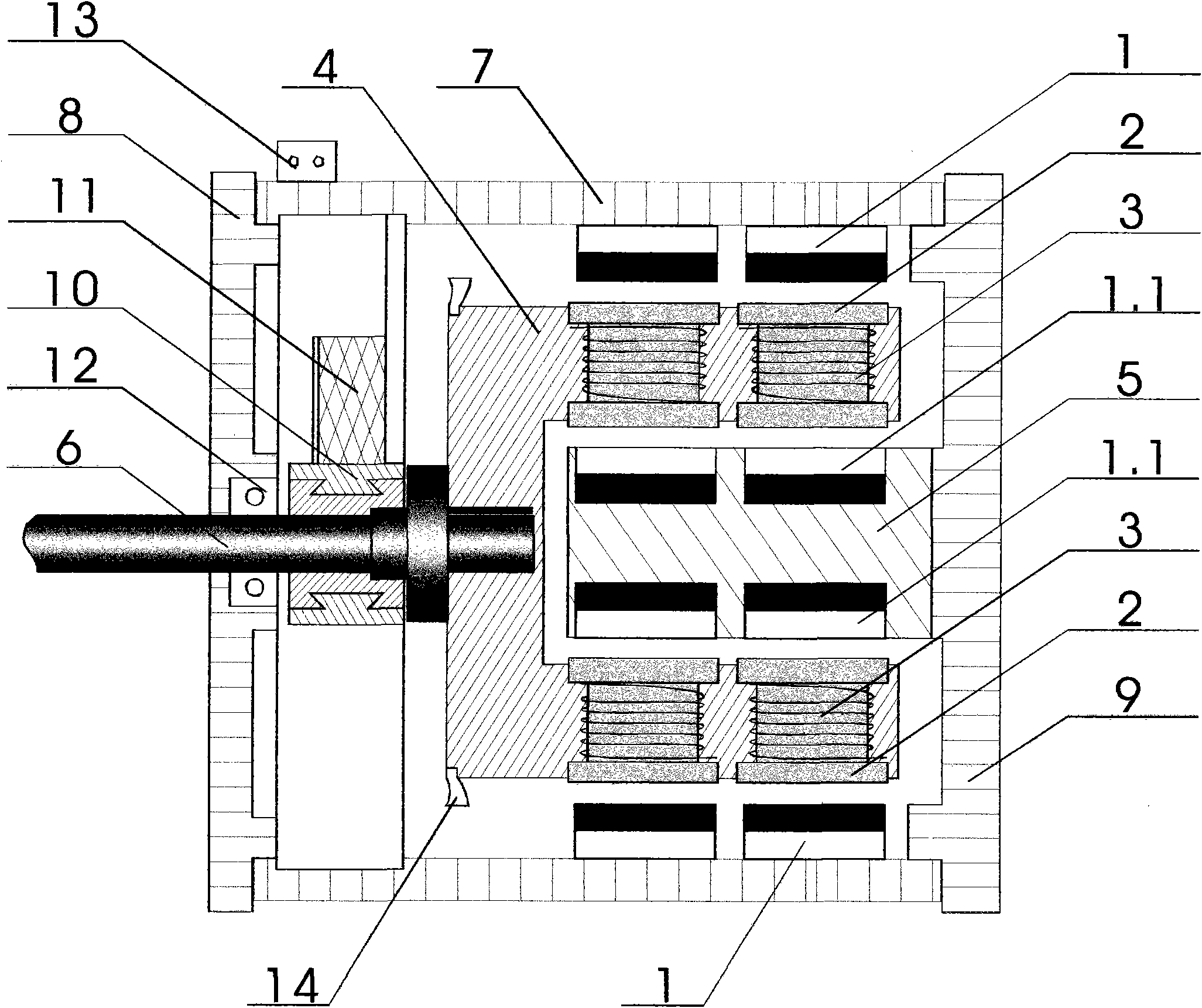 Mixed-excitation high-efficiency motor based on Halbach array