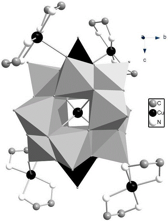 Heteropolycopper niobate, preparation method thereof and application thereof in photocatalytic degradation of dye wastewater