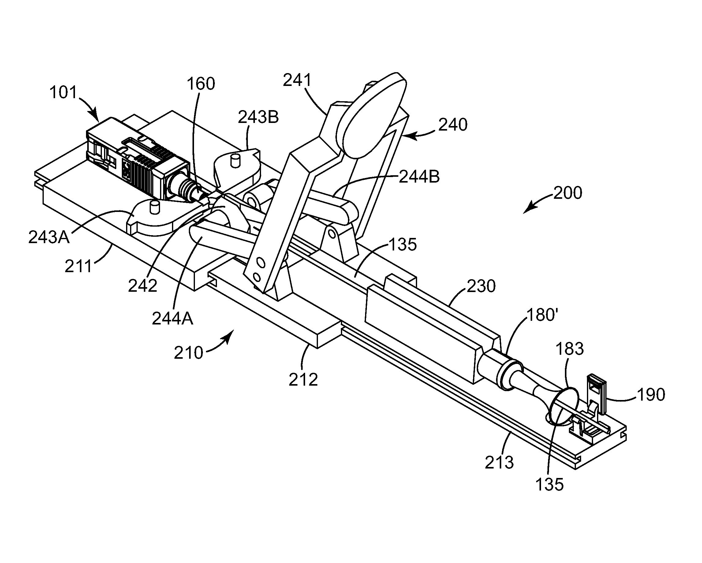 Fiber termination platform for optical connectors