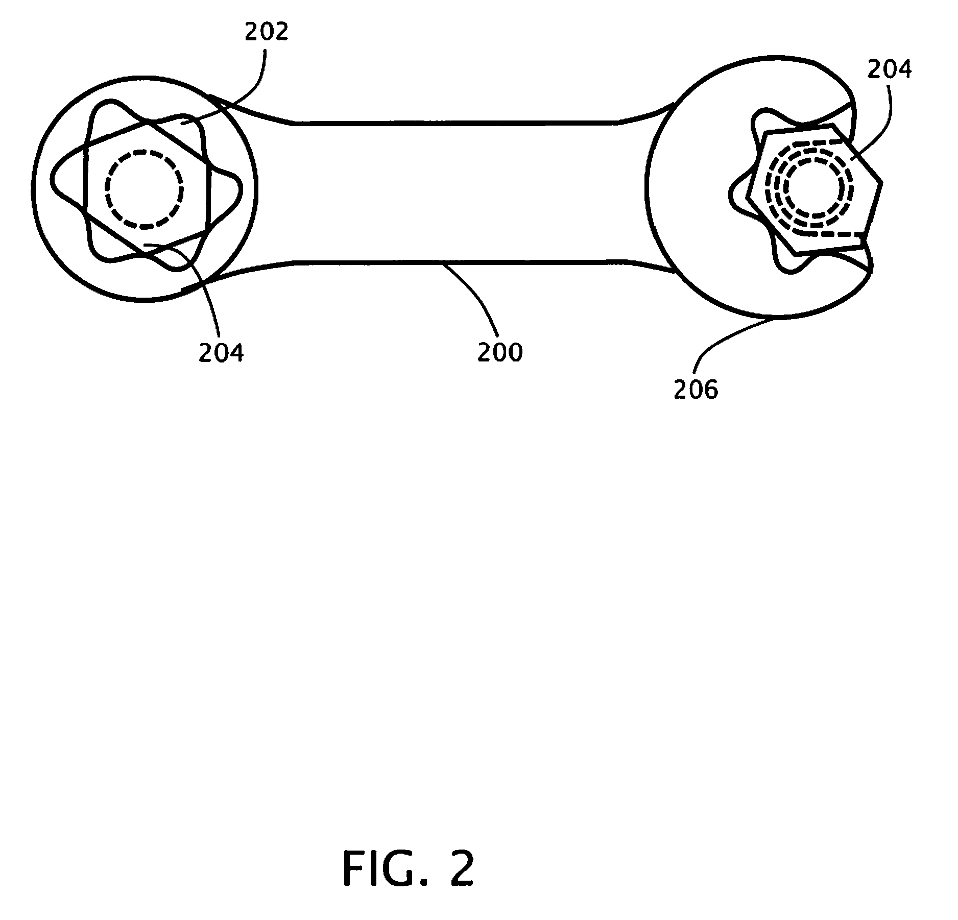 Single piece rotary wrenching tool