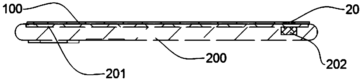 Progressive non-through-hole glass protection sticker and manufacturing method thereof