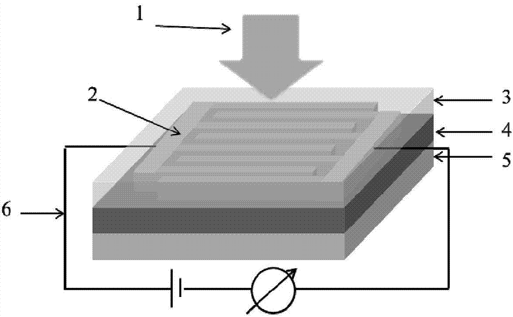 Thin film photoconductive detector and manufacturing method and application thereof