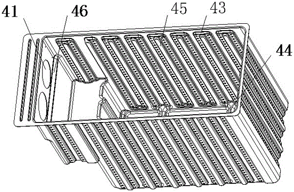 Air-cooled frostless horizontal refrigerator and manufacturing method thereof