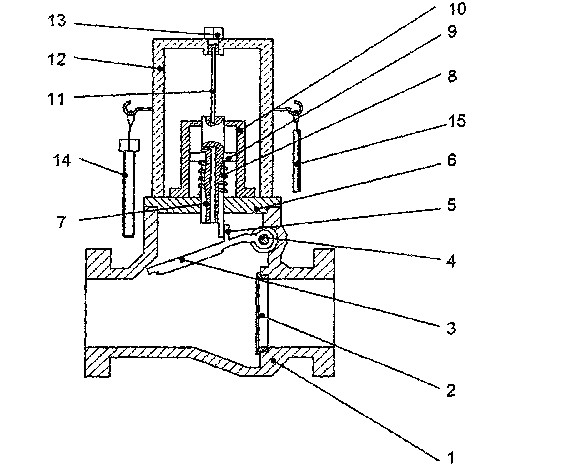 Novel low-pressure triggering pressure lever instability shut-off valve