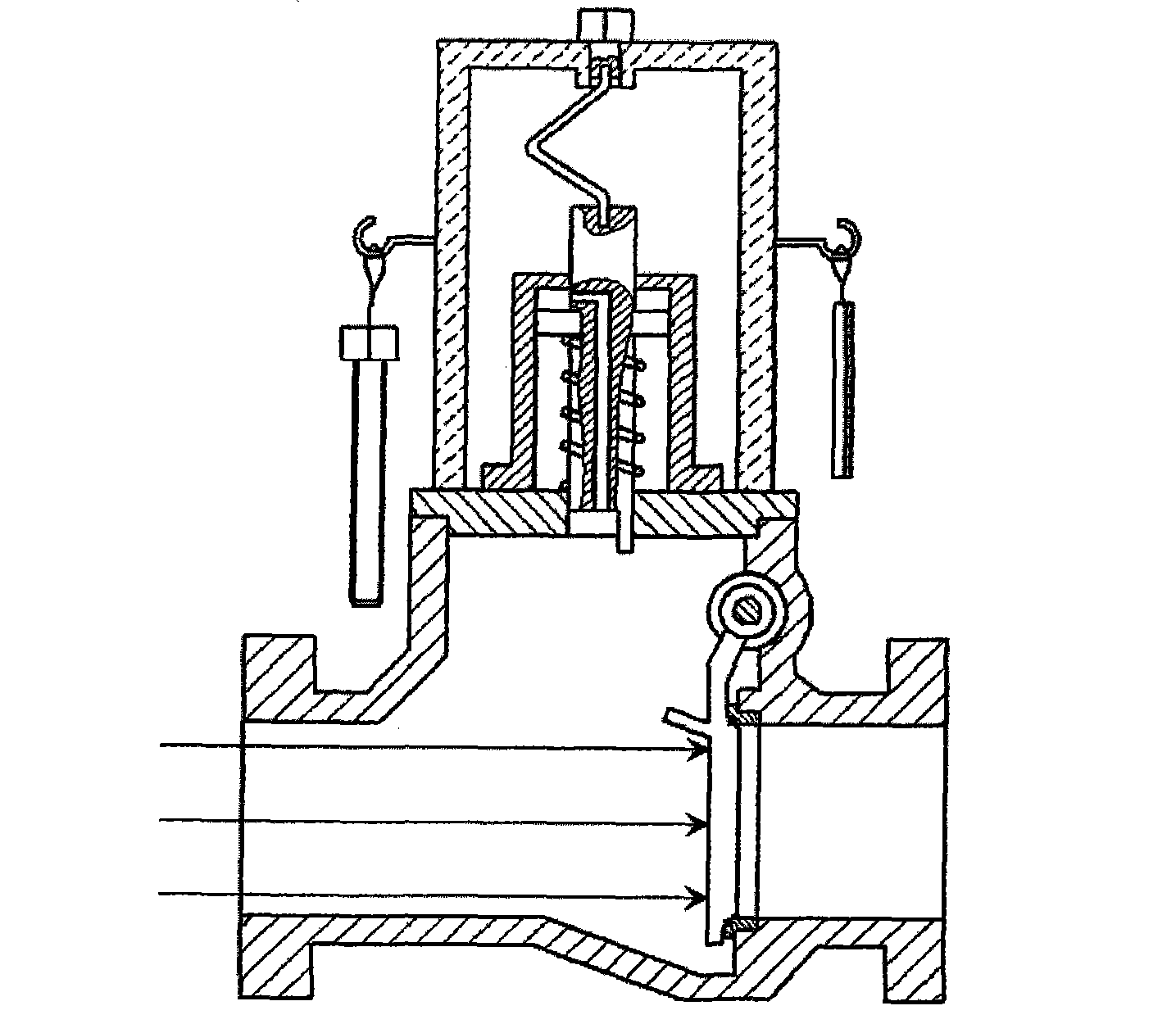 Novel low-pressure triggering pressure lever instability shut-off valve