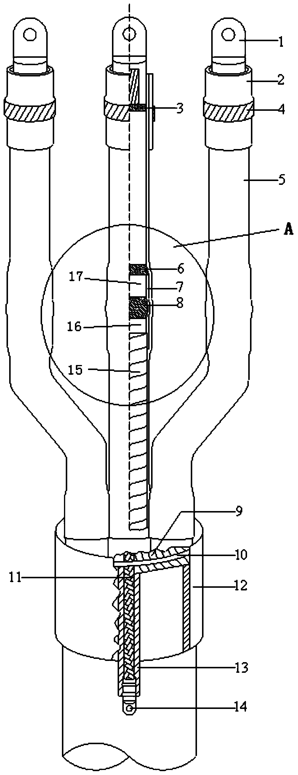 Medium-voltage power cable terminal for high-temperature gas cooled reactor nuclear power station