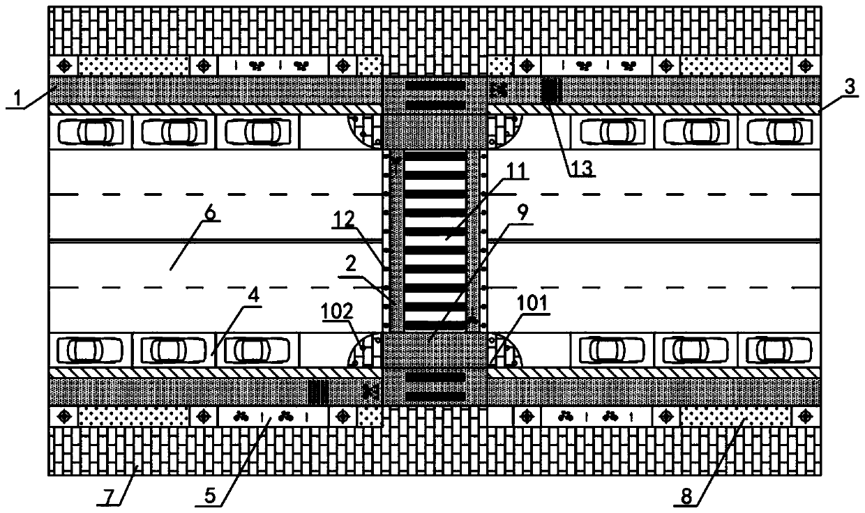 Non-motor vehicle traffic optimization system for urban road section