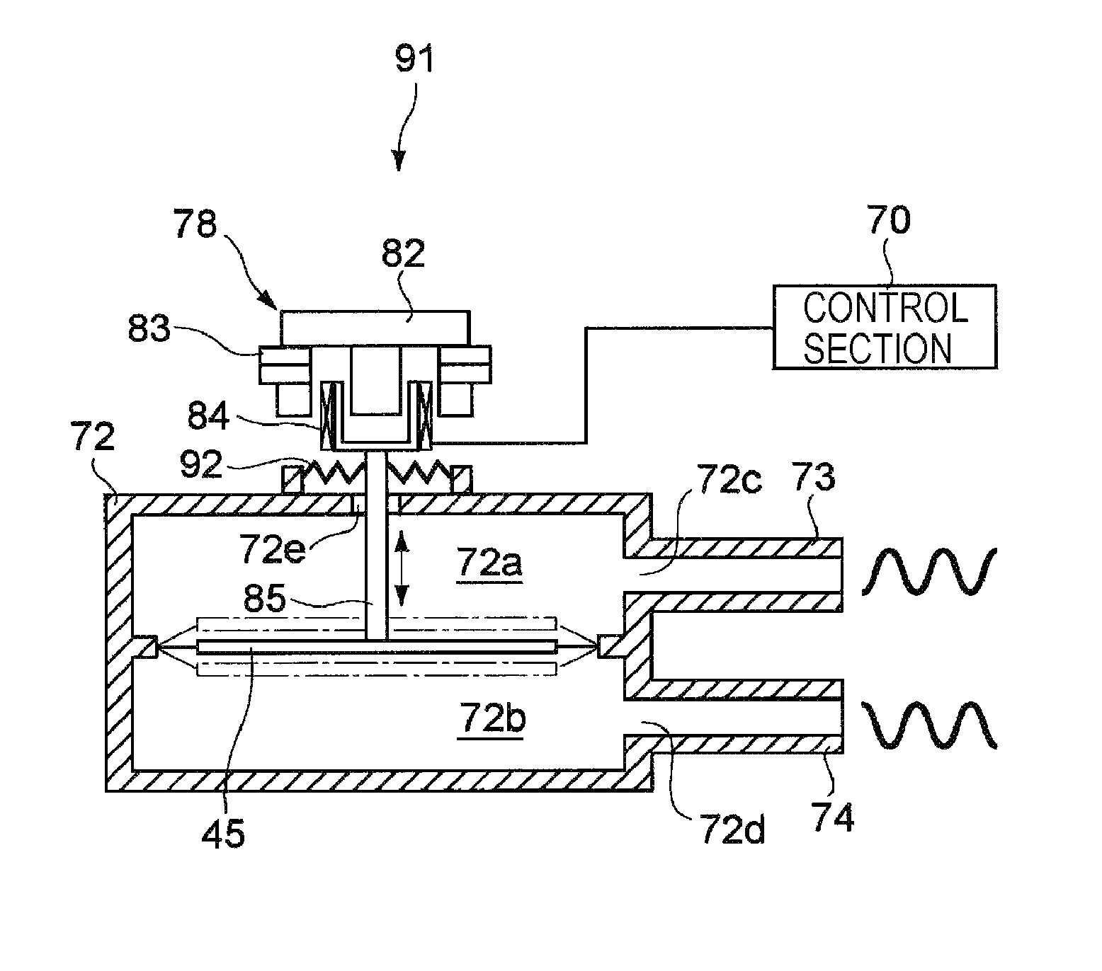 Gas ejector, electronic device, and gas-ejecting method