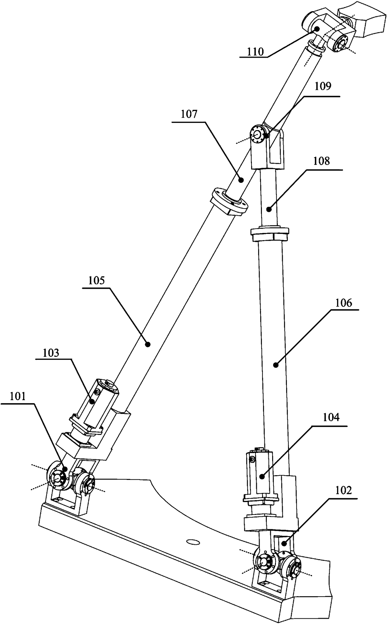 Redundant drive five degrees of freedom parallel machine tool with large rotation angle