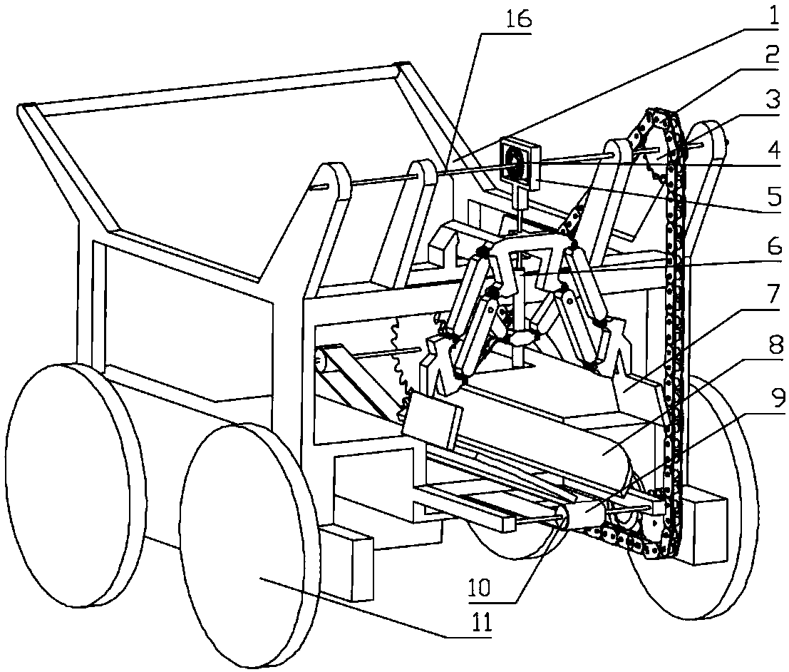 Double-wing pineapple picking vehicle