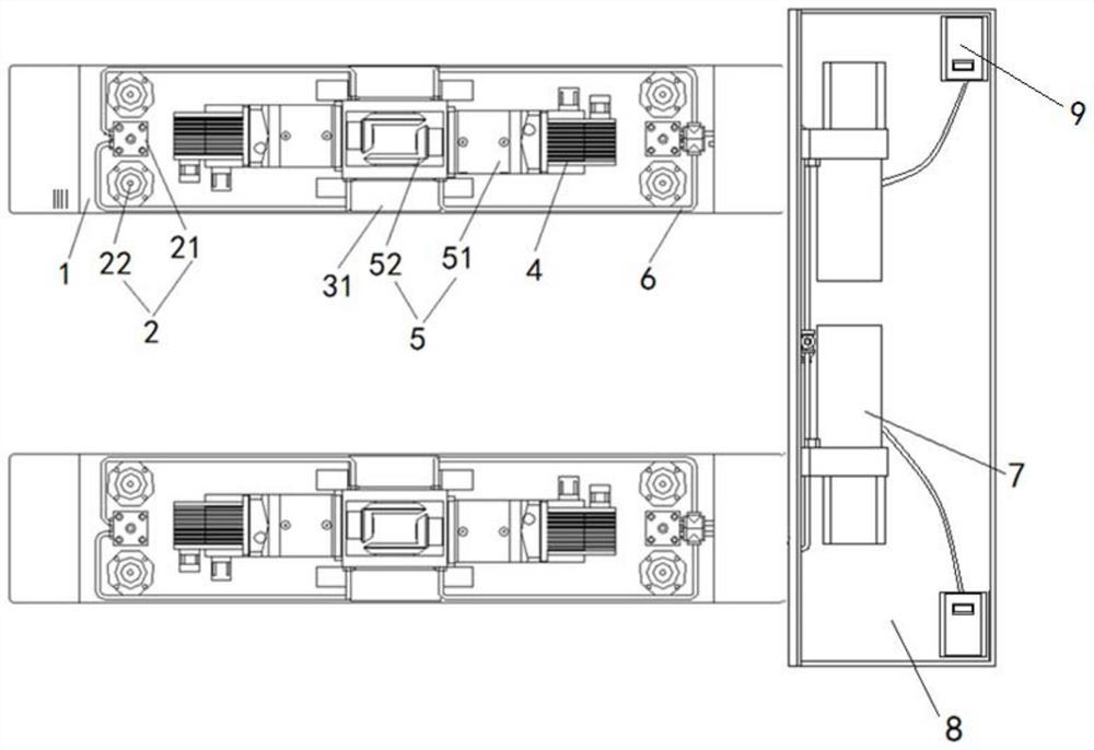 Pallet carrying AGV trolley and using method thereof