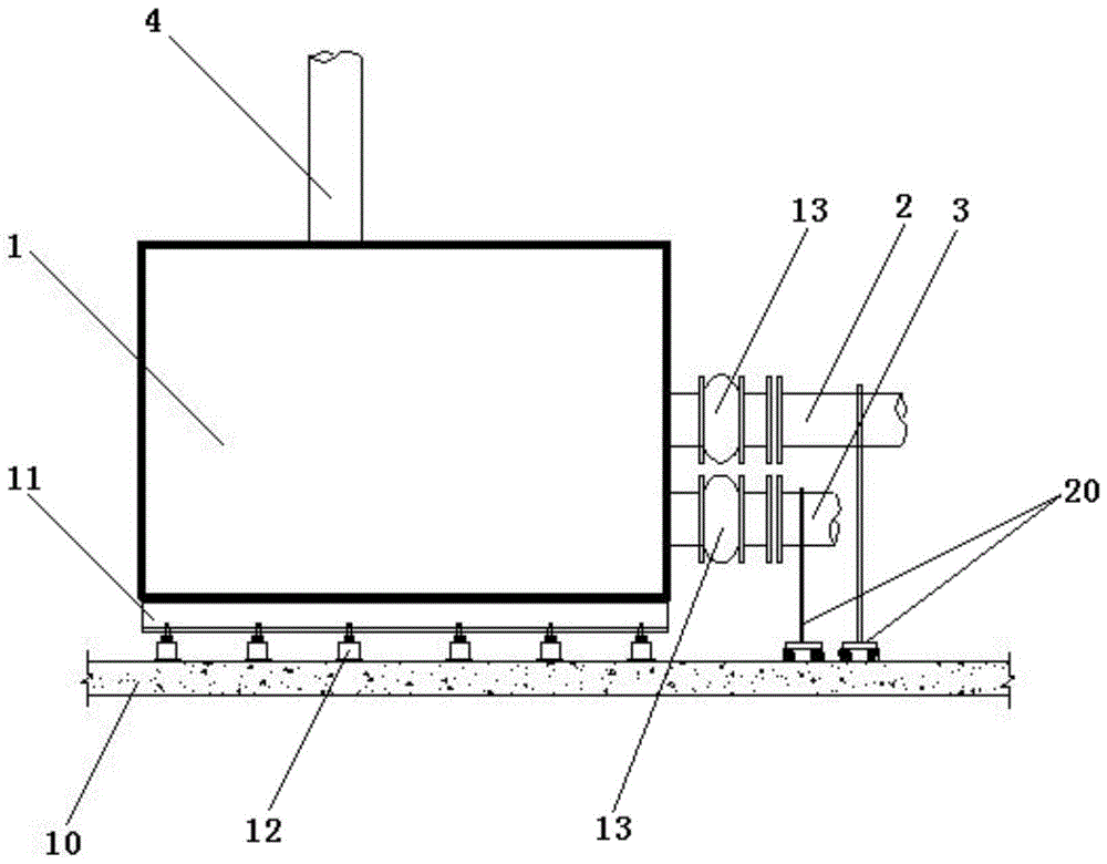 Seismic isolation construction method of ventilation and air-conditioning equipment room