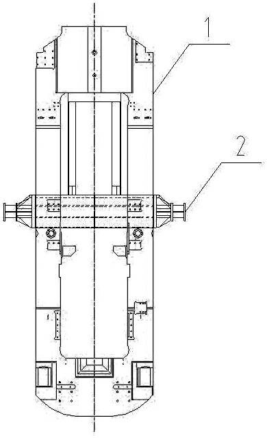 Hoisting method of heavy rolling mill arch in confined space