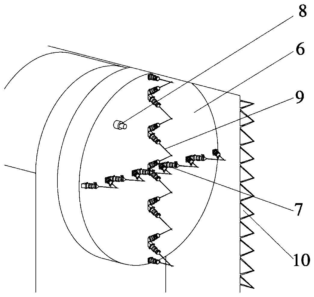 A tunnel excavation device and method using laser cutting to break rock